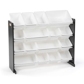 Humble Crew, Black with White Extra-Large Supersized Storage Organizer, Plastic Bins