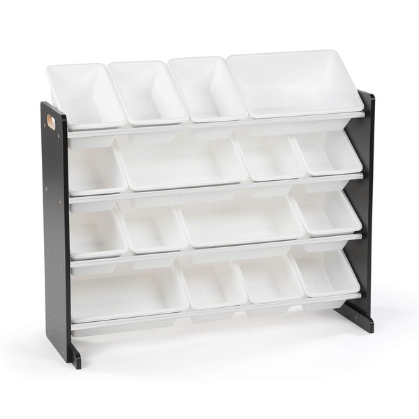 Humble Crew, Black with White Extra-Large Supersized Storage Organizer, Plastic