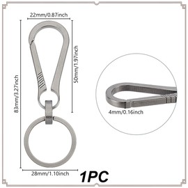 AHANDMAKER Alloy Carabiner Keychain Clip, Key Chain Ring Clip Key Ring Holder Quick Release Hooks Bottle Opener Key Chain Organizer for Men and Women