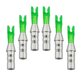UP100 24 Sets Outer Diameter 4.2mm Pin Nock L Size Archery Arrow Pin Nock Arrow Tail Wings for Compound Recurve Bow Carbon Arrow (Transparent Green)