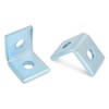 QWORK 20 Pack 2 Hole L-Shaped Connector Bracket - Compatible