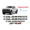Colorado 4PCS Gloss Black Door Rear Colorado Red ZR2 Emblems