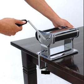 2 in 1 Manual Pasta Machine Maker Stainless Steel Roller and Cutter