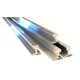 Maxitrak 16mm Aluminum HO Scale Rail, 2.5M Length, HO, O, G Gauge, Silver, Straight Standard