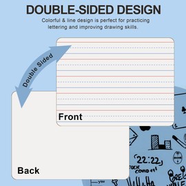 32 Pack Dry Erase Boards, 9"x12" Double Sided Easel Small Whiteboards with Lines for Kids, Education Teacher Classroom Bulk, Mini Portable Drawing Writing White Boards Lined Lapboards for Students