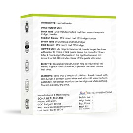 SONA HEALTHCARE Pure Henna Powder For Hair Colour Mehandi For Hair, 200 gm Green