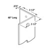 Prime-Line MP10069 Vinyl Corner Shield, White – 2-3/8” x 48”