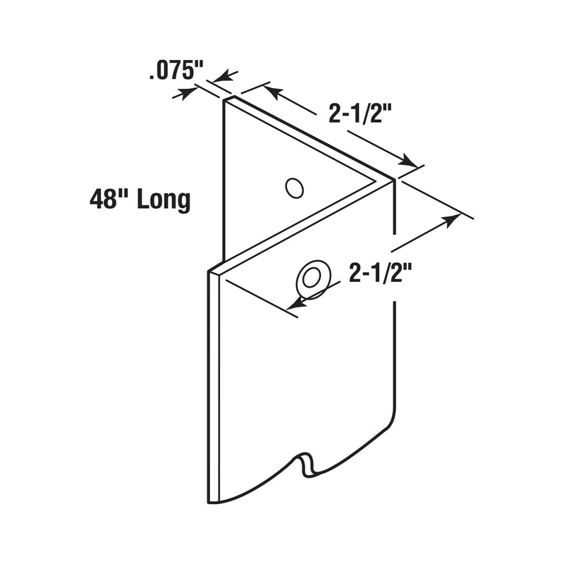 Prime-Line MP10069 Vinyl Corner Shield, White – 2-3/8” x 48”