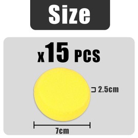 15 Circular Painting Sponges, Yellow Soft Absorbent Sponges, Craft Sponges, Synthetic Art Sponges, Used for Watercolour Clay Ceramic Crafts