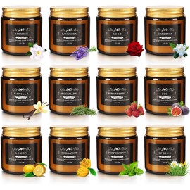 YOROXRG 12 Pcs Scented Candles with Added Natural Essential Oils, 3.05oz, Suitable for Various Festivals, Parties, Yoga, and Home Scene