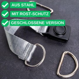 Your Day Mate Metal D Rings Silver Tone D Ring Closed No Opening Half Round Ring Nickel Plated Steel D Ring Buckle for DIY Straps, silver