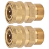 2Pcs Pure Copper M22 High Pressure Washer Fitting Adapter 3/8