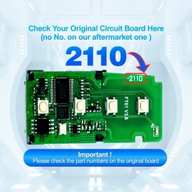 Keylessbest Replacement for 2012 2013 2014 2015 2016 2017 2018 2019 2020 2021 Toyota Highlander Land Cruiser Prius C Sequoia Tacoma Tundra 4Runner GNE 2110 Board Key Fob HYQ14FBA 314.3MHz 3 Buttons