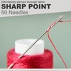Sewing Needles Sharp Point, 50 pcs 4 Assorted Size Eyes