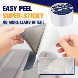 PAULINN RV Roof Sealant Tape, 6 Inch X 50 Foot Natural White Roofing Repair Tape, UV & Weatherproof Roof Seal Tape for RV Camper Trailer Boat Sealing Leak Repair