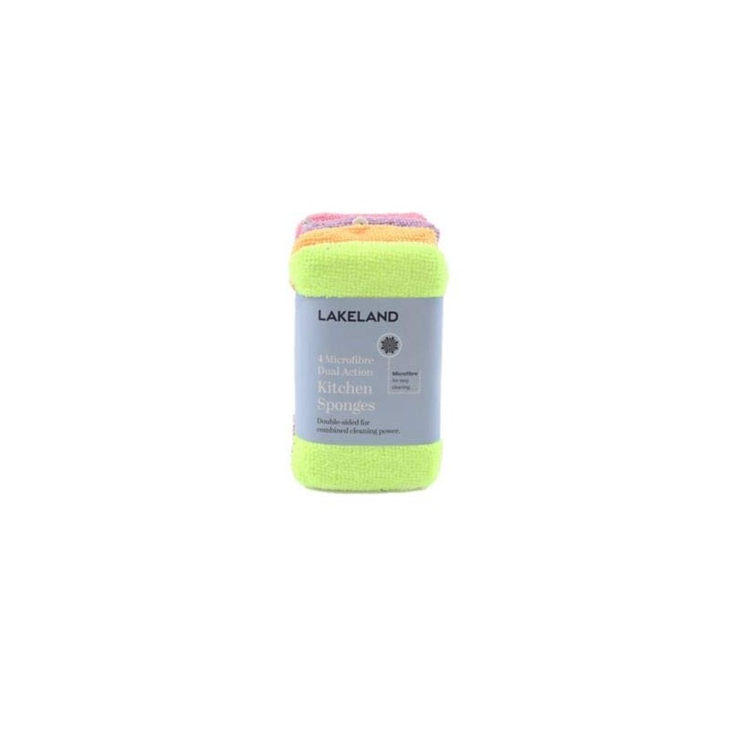 Lakeland Dual Action Microfibre Cleaning Sponge & Scourer Pads -