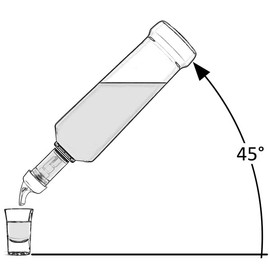 bar@drinkstuff Exacto Pourer Clear 50ml, P3401-6, Pack of 3