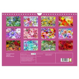 Wachgeküsst - digitale Blütenträume (Wandkalender 2025 DIN A4 quer), CALVENDO Monatskalender [Calendar] Christine B-B Müller