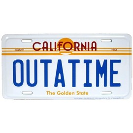 Outatime | | Delorean Metal Embossed License Plate