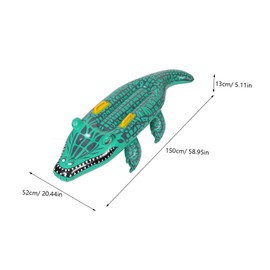 BESPORTBLE Inflatable Alligator Pool Float Versatile Surfboard Fun Quick Inflation Valve for Pool Parties and Beach Outings
