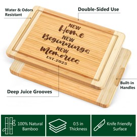 House Warming Gifts New Home 2025, Engraved Cutting Board New Home Gift Ideas, Housewarming Gifts for Women Men Couple, New Homeowner Gifts Closing Gifts for Home Buyers New Apartment Gifts
