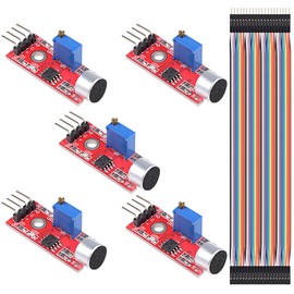 Youmile 5pcs Microphone Sound Sensor Module AVR PIC Dupont Cable for Arduino High Sensitivity Voice Detection