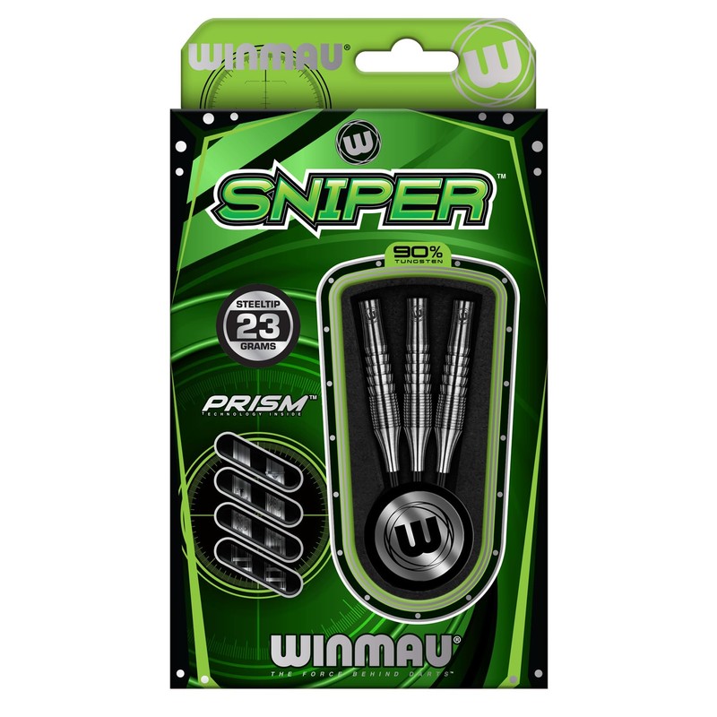 WINMAU Sniper 23 Gram Professional Tungsten Darts with Flights and