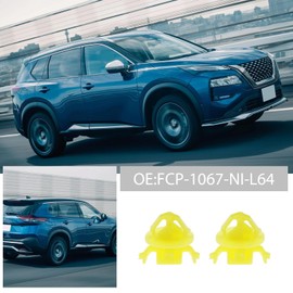 EMSea 20PCS Car Side Molding Clips Compatible with X-Trail T31 FCP-1067-NI-L64 Plastic Side Body Moulding Strip Trim Clips Fasteners Yellow