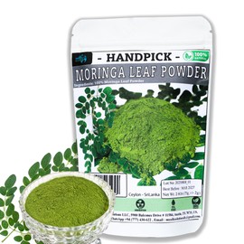 Dried Moringa Leaf Powder Fine Green Powder Caffeine-Free Herb Tea Smoothies, Tea, Drinks & Recipes 100% Pure & Natural (2.6 oz)