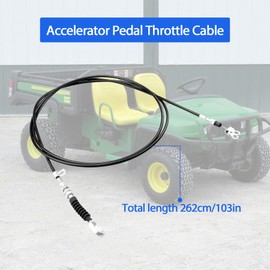Sxqddz Accelerator Pedal Throttle Cable Compatible with John Deere Gator 4X2 6X4 Trail Replaces AM130237