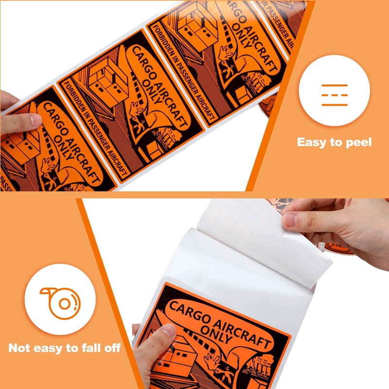 Chivertion 500 Pcs Cargo Aircraft Only Stickers 4" x 4.75"