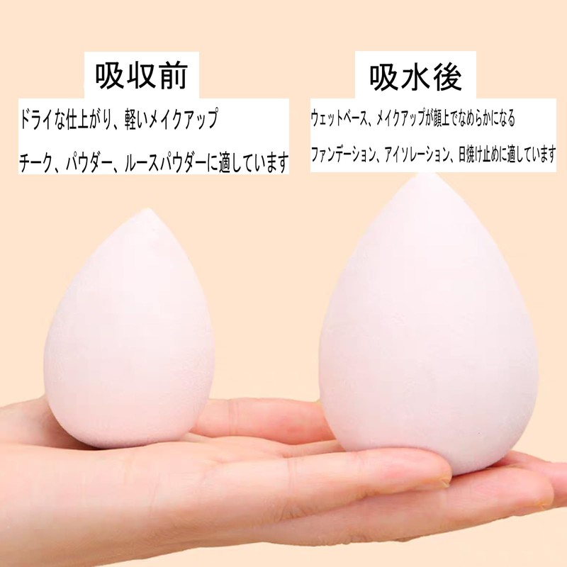 HAPVITAL Makeup Sponge, Set of 6, Multi-functional Makeup Puff Foundation