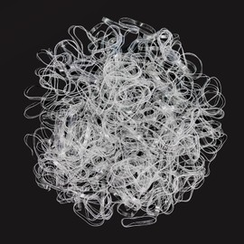Clear Elastic Hair Rubber Bands,1000PCS Mini Small Clear Ponytail Elastics Holders for Blond Kids Girls Hair No Crease Damage No Hurt (Clear)