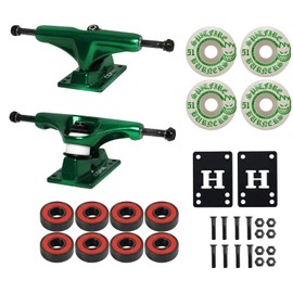 Core Hollow Lightweight Skateboard Trucks 7.75" + 51mm Spitfire Burners Wheels, ABEC 5 Bearings