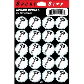 SportStar Football Helmet Award Decals - Tomahawk (20 Stickers)