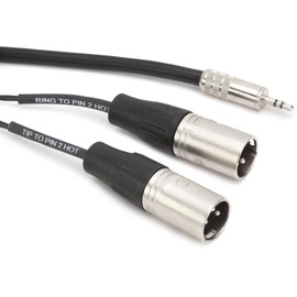 Pro Co IPMB2XM-5 3.5mm TRS Male to Dual XLR Male Cable - 5 foot