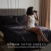 MR&HM Satin Bed Sheets, Queen Size Sheets Set, 6 Pcs