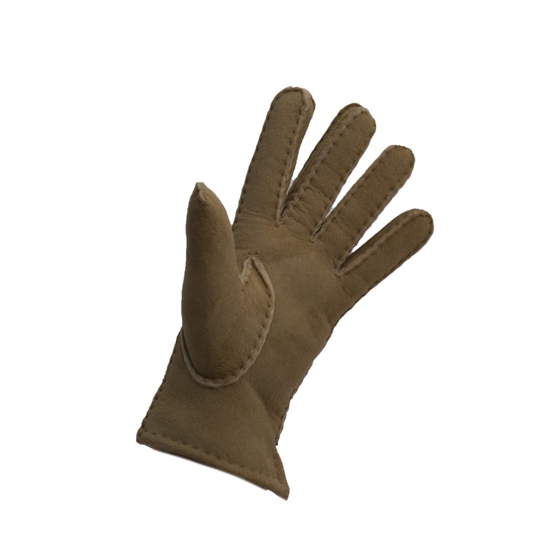 Genuine Lambskin Winter Gloves colour natural beige - warm lining