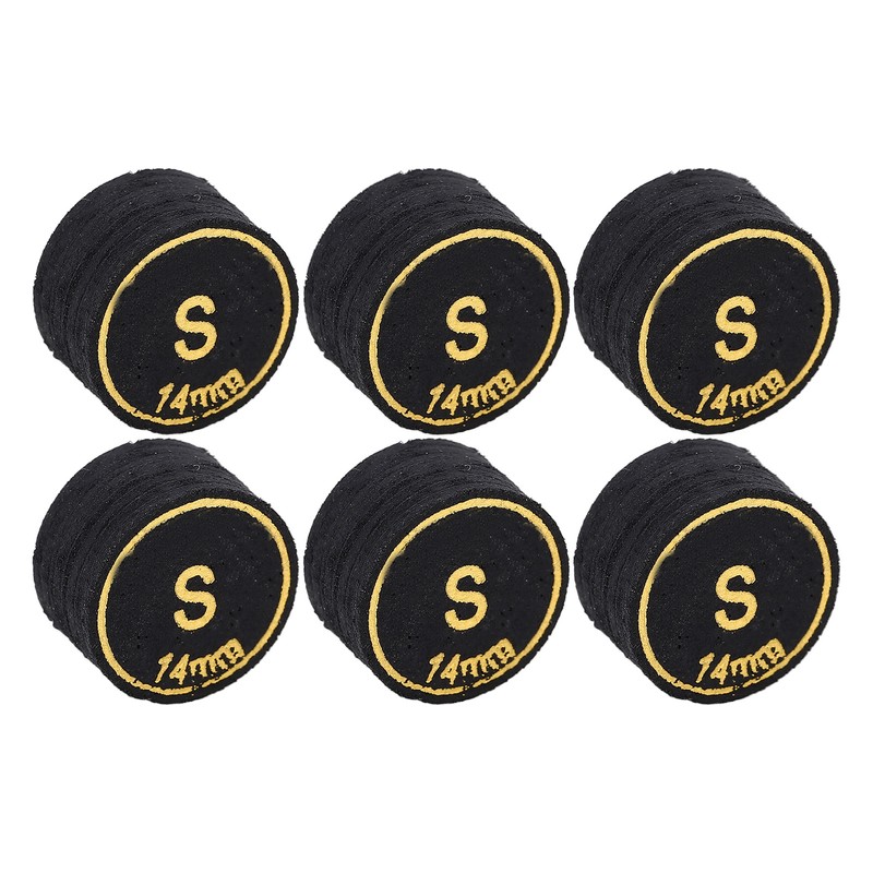 6pcs Pool Cue Tips Professional Multi Layers Billiard Pool Cue