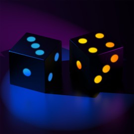 2 Pack Count Dice, Light up Dice, dice Built-in Vibration Sensor chip, Vibration Will Glow. One Hour of Charging can be Used 1000 Times.