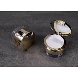 8 Gram Empty Makeup Powder Container with Puff Mini Loose Powder Compact Case Plastic Face Powder Box Refillable Bottle Cosmetic Jars, Makeup Tools Accessories