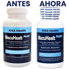 Lutena, Meso-Zeaxantina y Zeaxantina con Vitaminas C y E, Cobre y Zinc  Suplemento Alimenticio  240 cpsulas de gelatina blanda                        