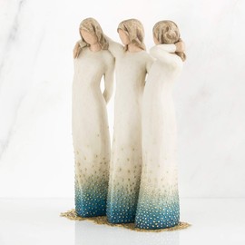Willow Tree by My Side, from Each Other, Over The Years, we Gather Strength, Through Laughter and tears, Celebrates Friendships Among Women, Best Friends, Sisters, Sculpted Hand-Painted Figure