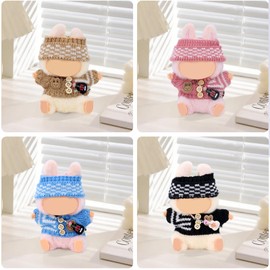 17cm Doll Clothes Set, 3-Piece Doll Accessories, Cute Handmade Crochet Clothes for Dolls, Perfect Dolls Outfits for Collectors