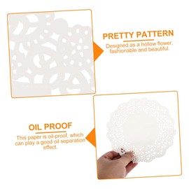 LIFKOME 400pcs Lace Edge Oil Baking Paper Mats Food Grade Snack Paper Liners for Pizza Fried Foods and Sandwiches Convenient and Safe Oil Absorbing