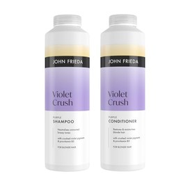 John Frieda Violet Crush Shampoo & Conditioner 500ml x2. Blonde Hair Toning Duo for Soft Feel and Shine Support