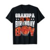 Grandpa basketball birthday Boy Family Baller b-day Party T-Shirt