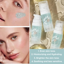 Makeup Powder Primer, 2Pcs Hydrating Face Primer For Smoothing Skin & Gripping Makeup, All Matte Oil Free Full Coverage Makeup Primer nvisible Pores Moisturizing Foundation Primer for Flawless Skin