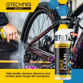 Gtechniq Bike Cleaner - Spray-On, Fast Acting Cleaner for Oil, Grease and Dirt Removal - Non-Toxic, Biodegradable Bike Cleaning Spray - 1L Can