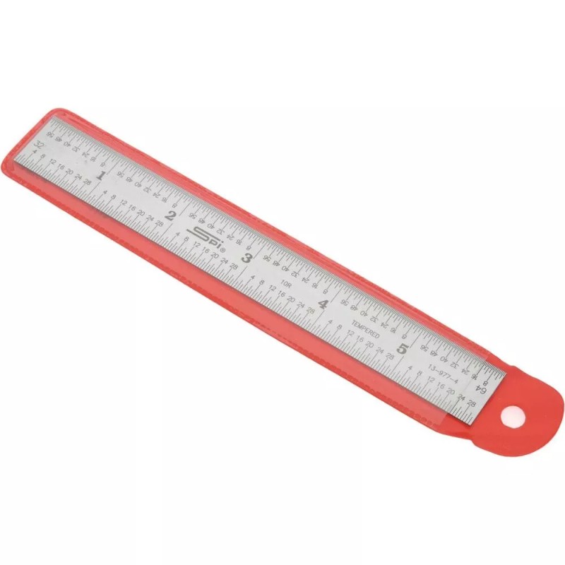 SPI 13-977-4 Steel Rule with Decimal Equivalent Reference